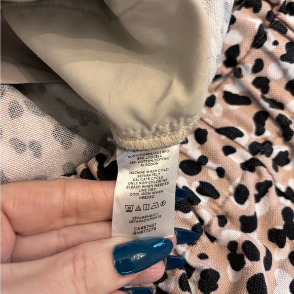 Ann Taylor High Waisted Animal Print Elastic Waist Pants Size S - Picture 4 of 7